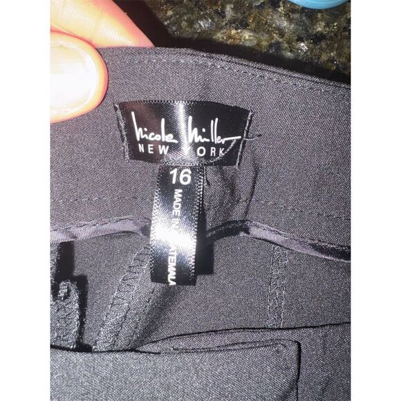 Nicole Miller Women's Black Dress Pants Plus Size 16 Workwear High Rise - Picture 8 of 11